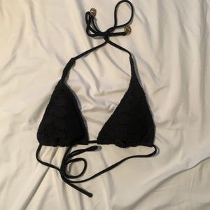 Size small black lace swimsuit top